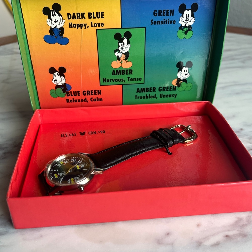 Vintage Disney Mickey Mood Watch - New in Box - Picture 2 of 11
